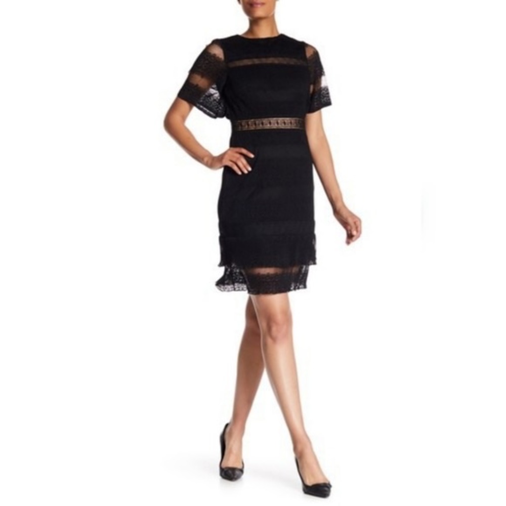 NWT FOXIEDOX ANGELIQUE OPEN BACK BLACK DRESS SIZE LARGE